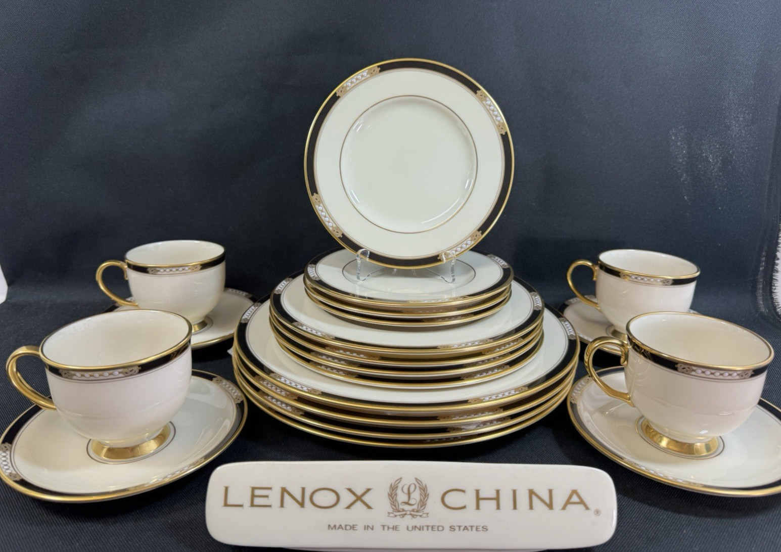 Lenox Hancock Bone China~(Set of 4)~5 Pc Place Setting~1st Quality~20 Piece~USA
