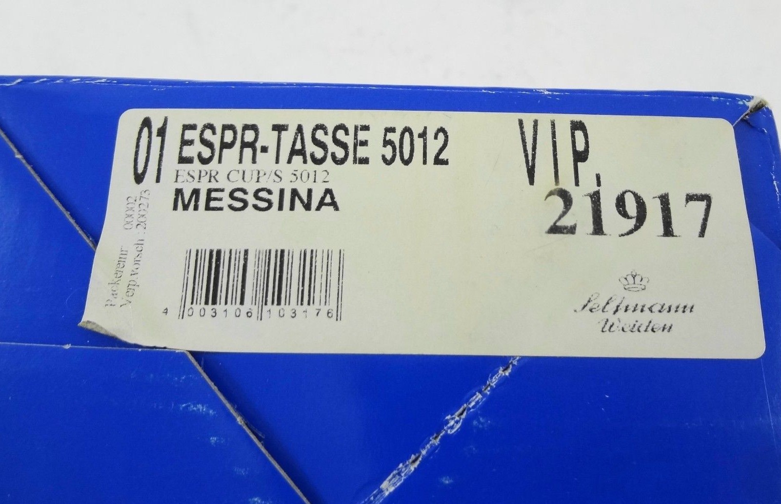 Seltmann-Weiden Espresso Set 2 Cups Saucers Blue Siesta Aroma Cafe Sombrero NEW