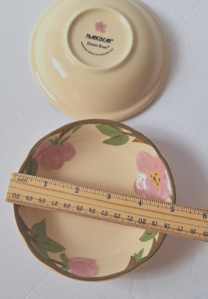 Set Of 2 Franciscan Desert Rose Dessert Berry Dipping Bowls 5 1/8 in.