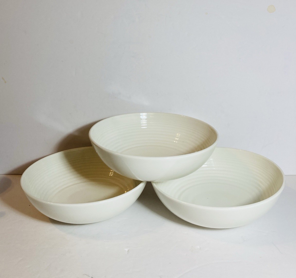 Royal Doulton Salad Pasta Bowl 7”Ribbed Interior Maze White Gordon Ramsay EUC