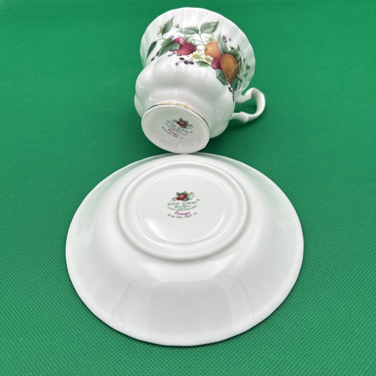 Royal Albert 1994 Bone China Covent Garden Fruit Series Oranges Cup & Saucer