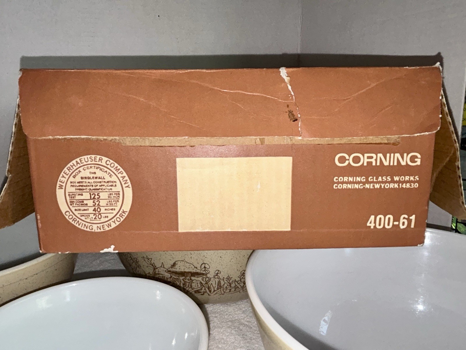Pyrex Forrest Fancies Mixing Bowl Set Of 4 In Orig Box 401 402 403 404 Rare EUC