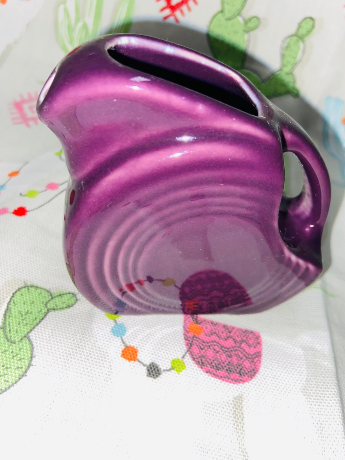 FIESTAWARE MINI DISK PITCHER creamer Mulberry purple NEW FIESTA 5 OZ. new disc