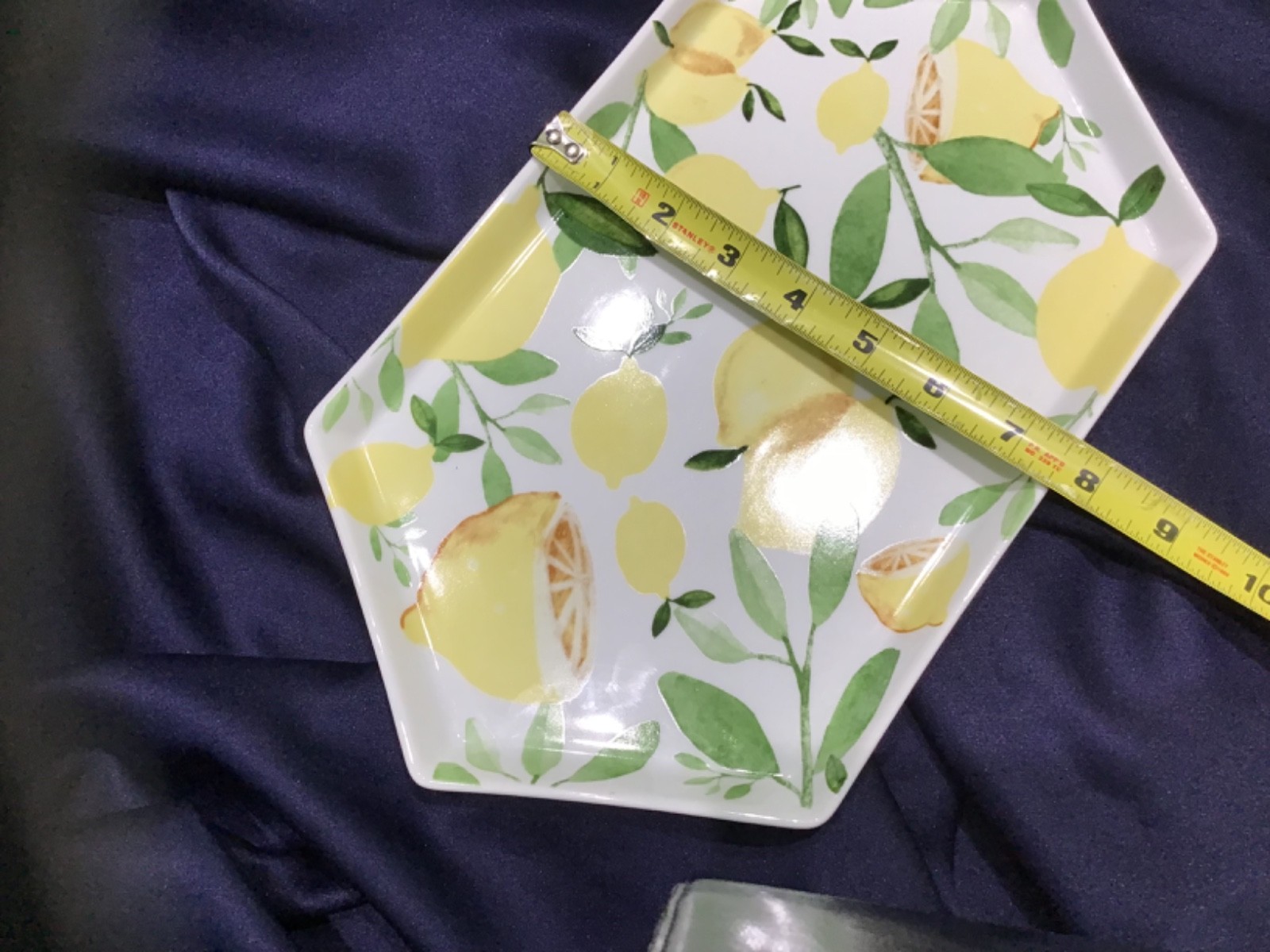 ROSANNA ZESTY LIFE hexagon TRAY PLATTER 🍋lemon motif 🍋NEVER USED! NEW! 🍋🍋🍋