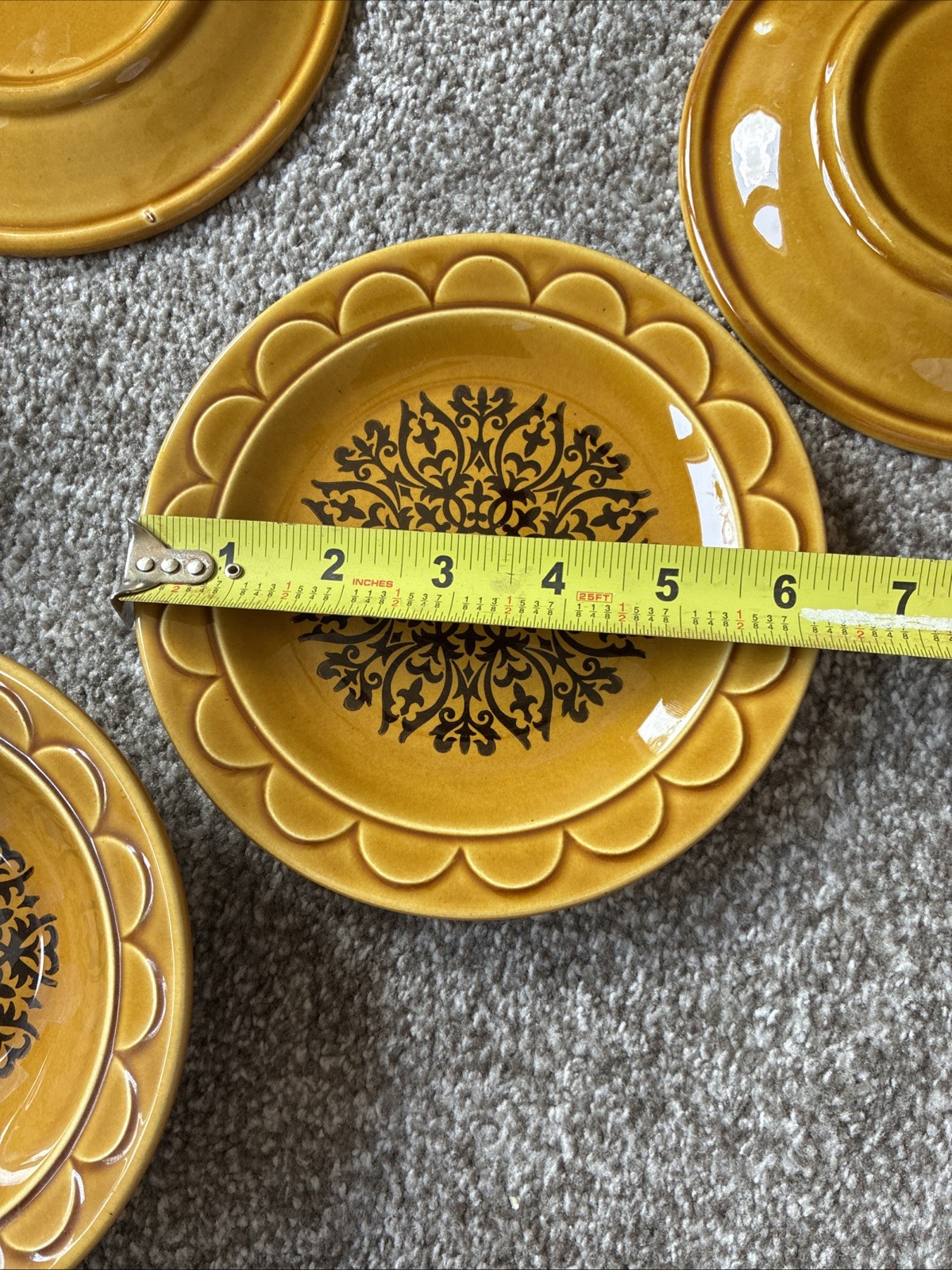 6 Homer Laughlin Coventry Castilian 6” 4 Saucers + 2 Bowls Vintage Granada Boho