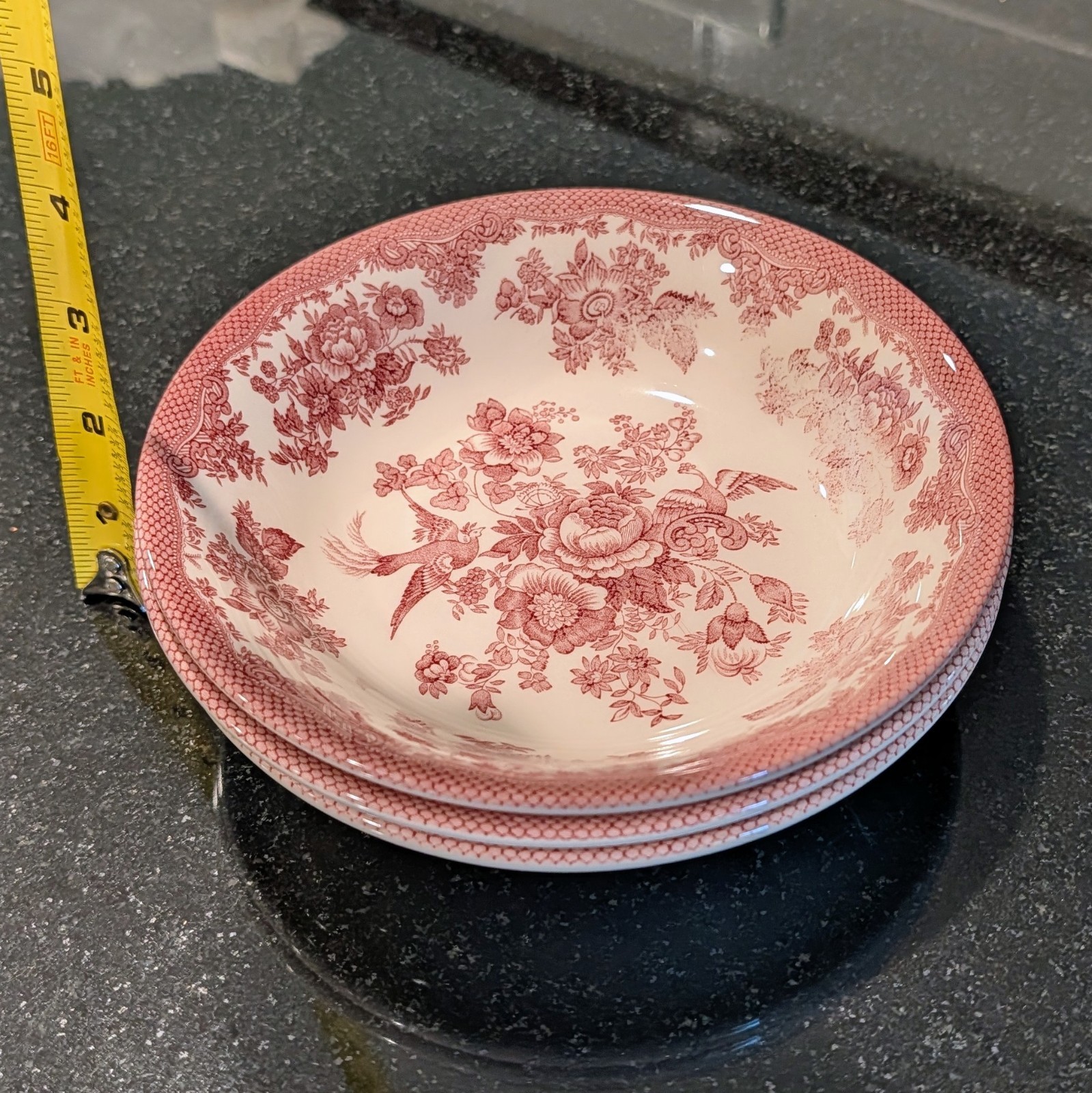 Royal Stafford Asiatic Pheasant Red Bowls – Set of 3