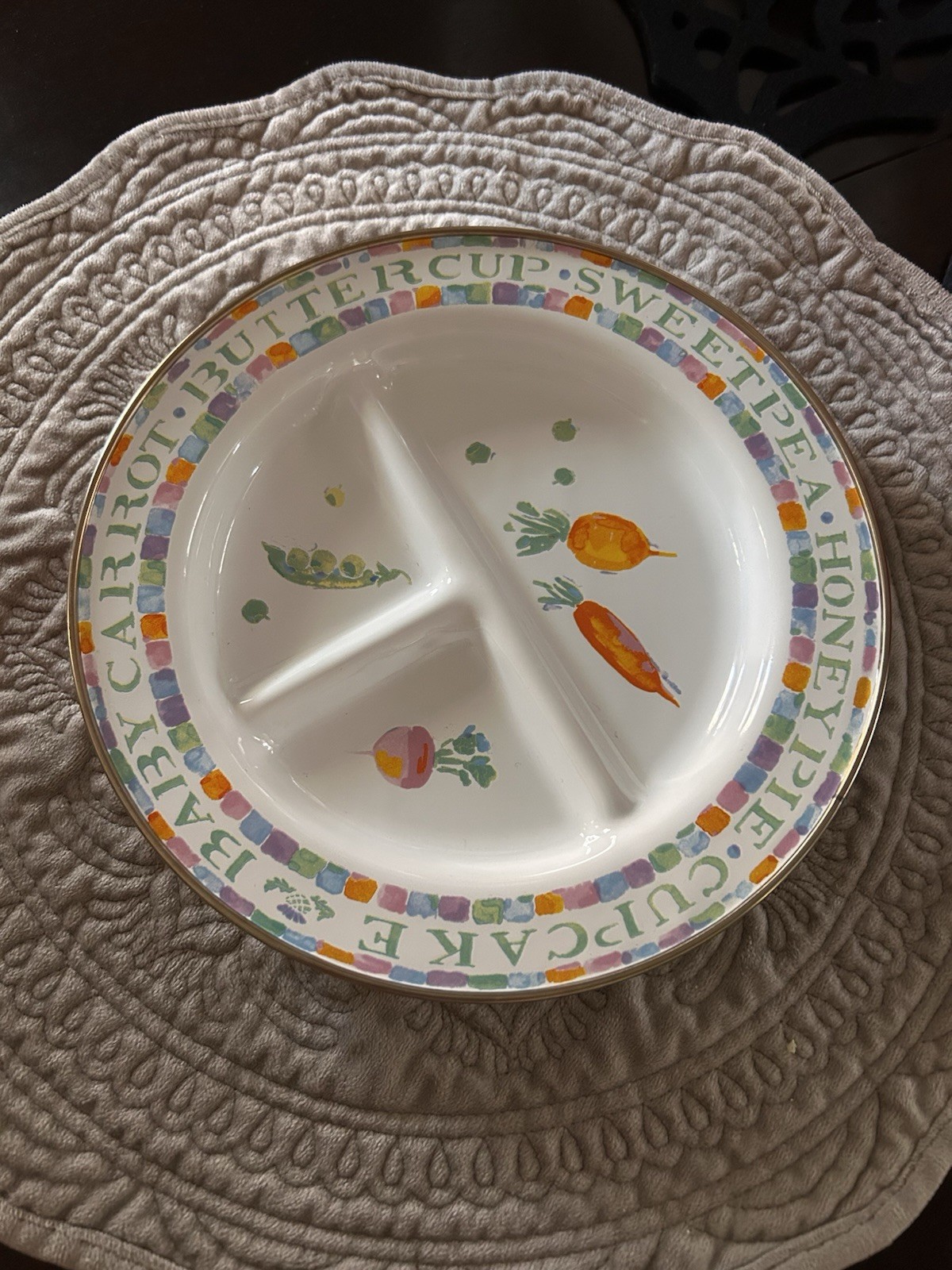 McKenzie Childs Baby Carrot Buttercup Sweet pea Honey pie Cupcake Dinner Plate
