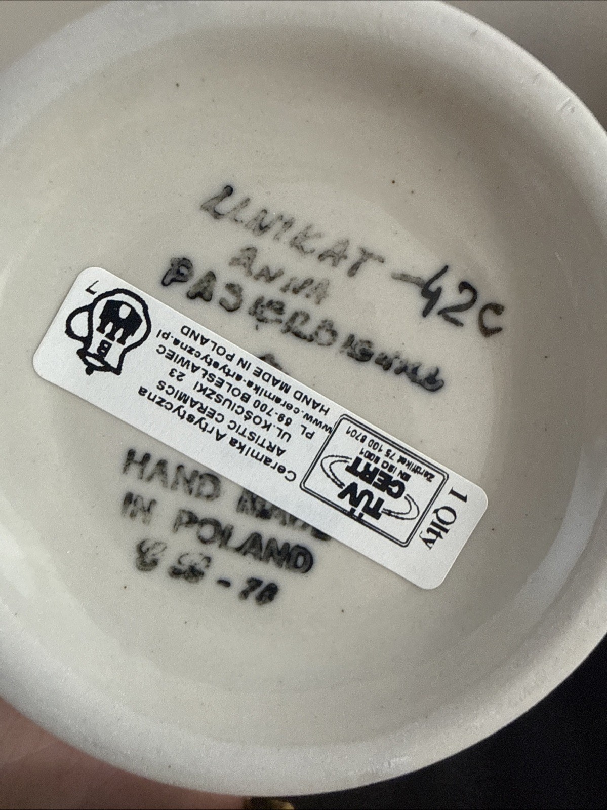 Bowl with Pedestal UNIKAT Made In Poland