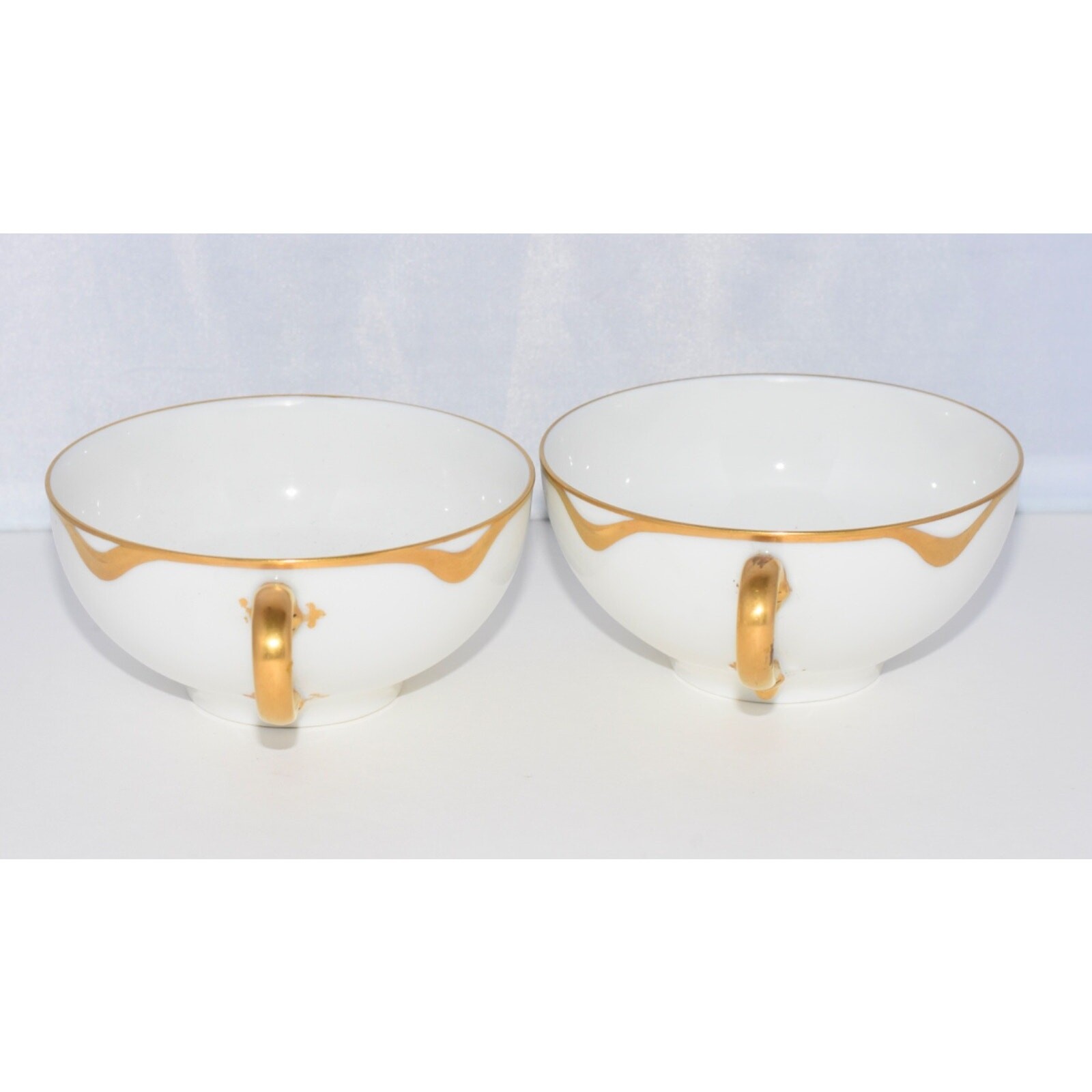 Haviland Limoges France Gold Coffee Cup Set Silver Wedding