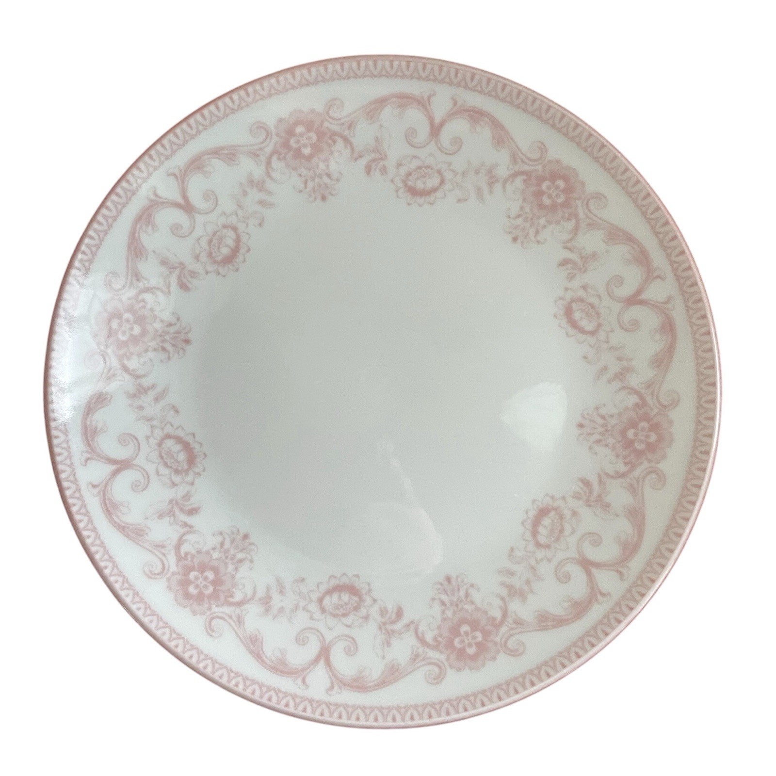 Collection of 5 Pink and White Plates Wall Collage Display Wreath Wall Decor