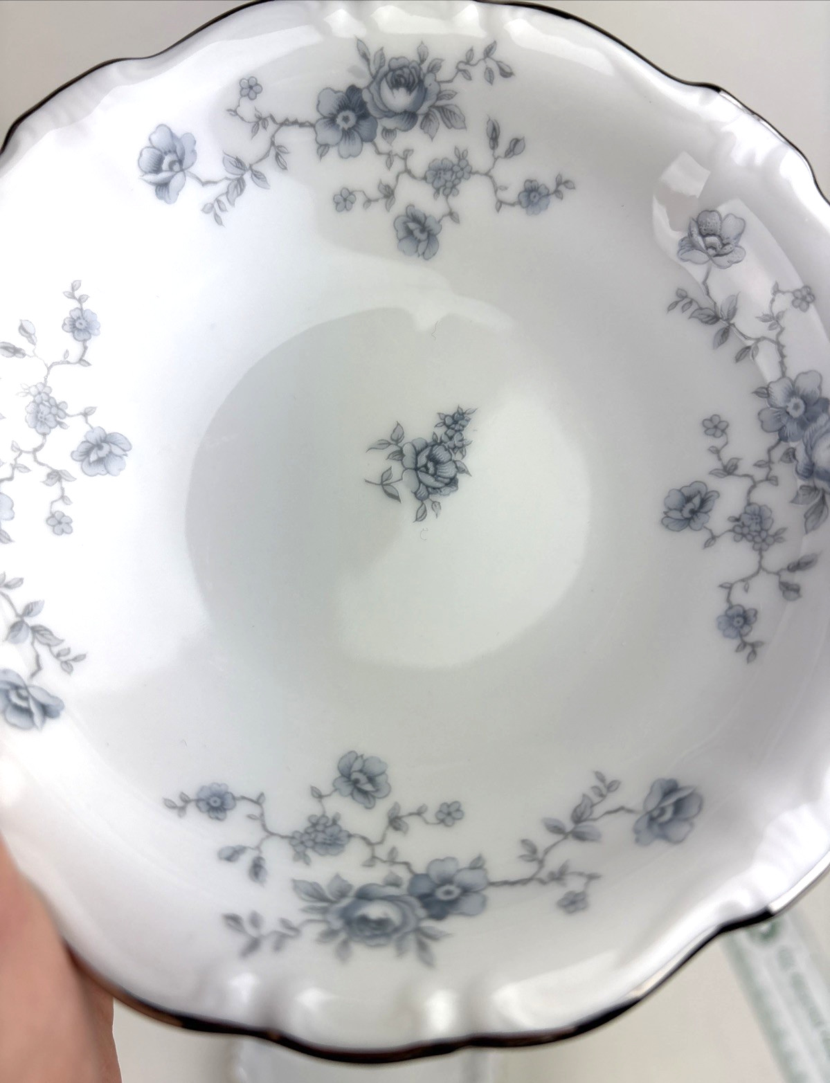 Vintage Johann Haviland Blue Garland Rose Fruit Bowls 5″ Set of 4 MINT Condition