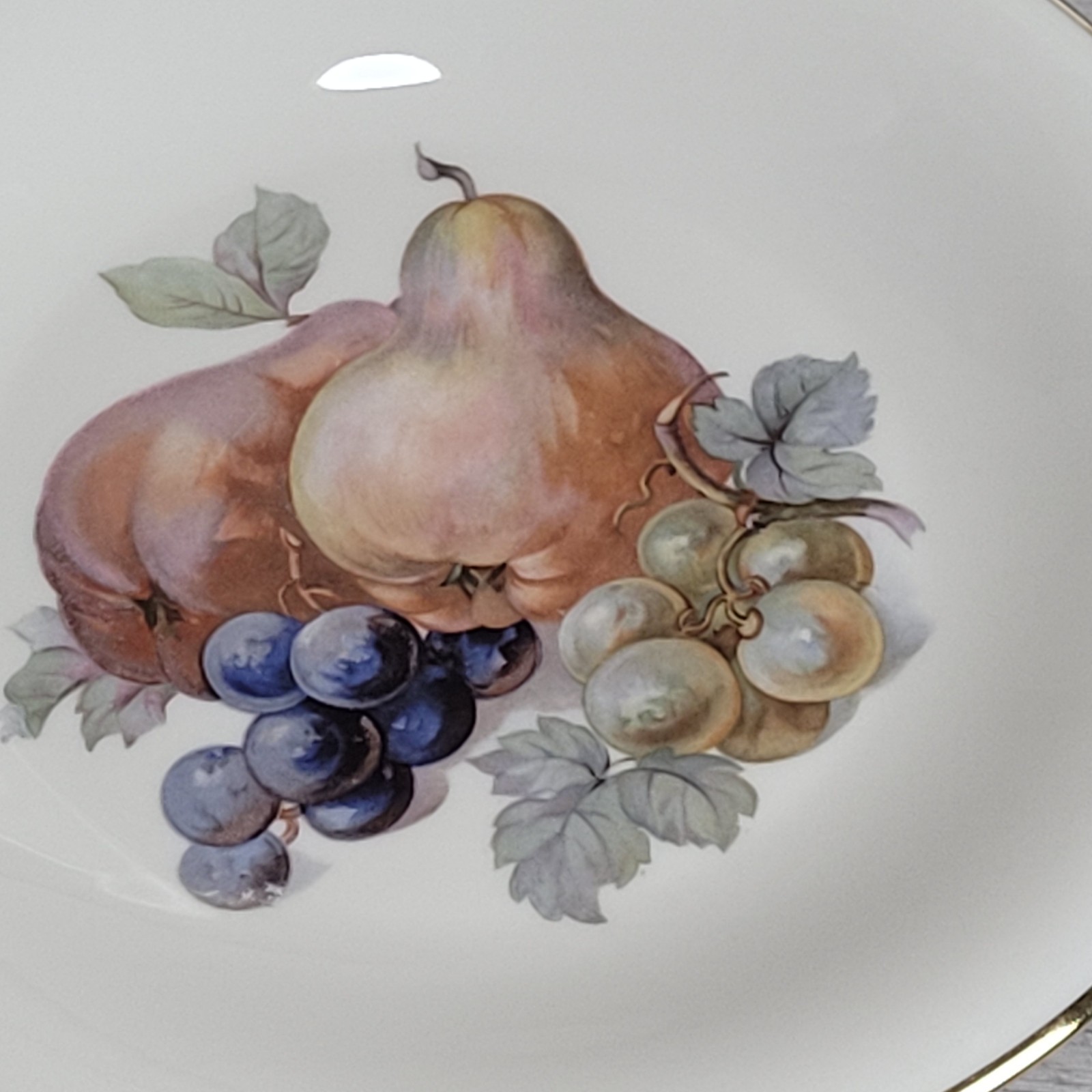 Vtg Hutschenreuther Hohenberg Margarete 4-Plate/Platter Set Fruit Motif Germany