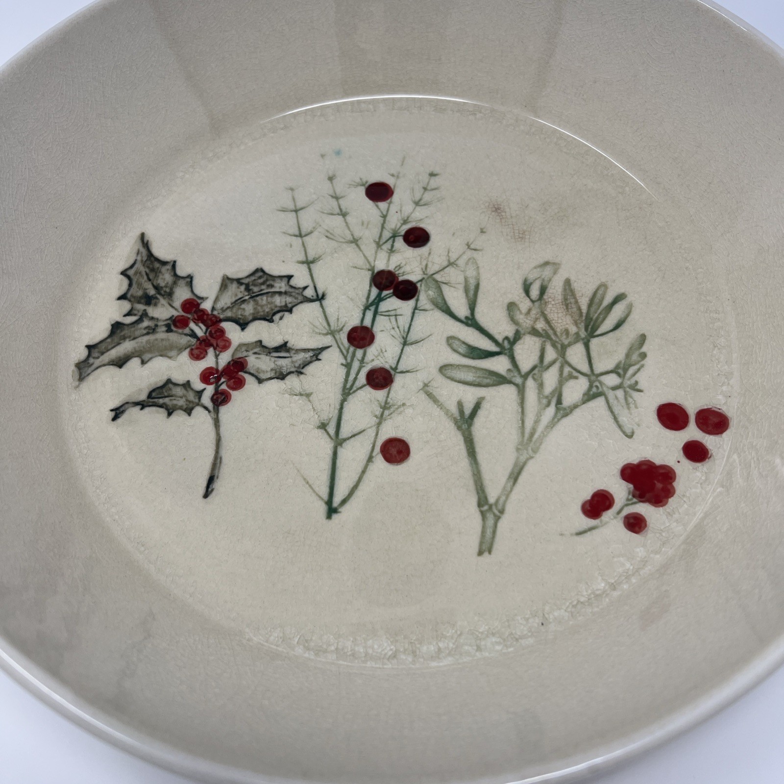 Stoneware Botanical Pasta Bowl 12”