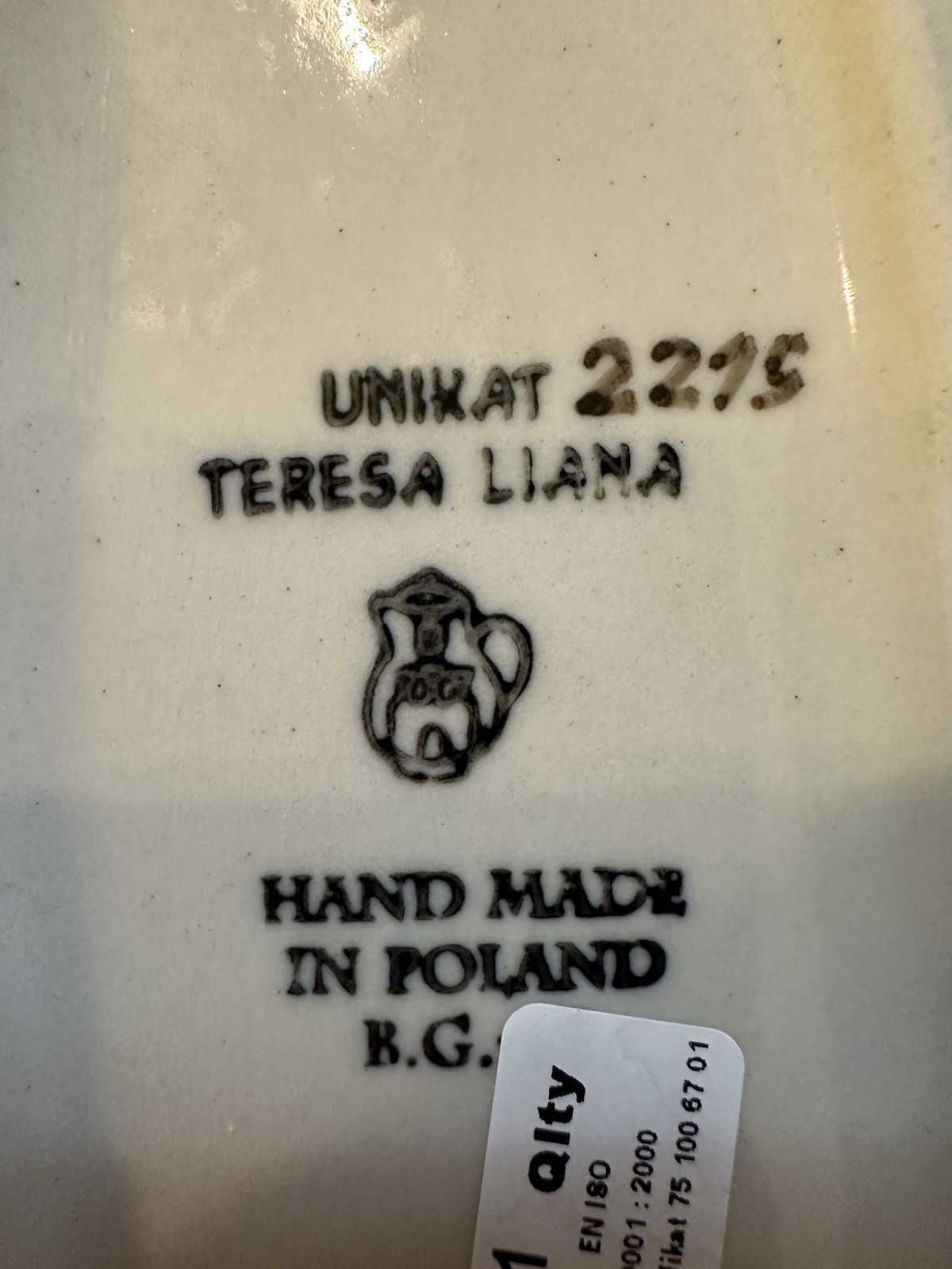 Hand Made Polish Pottery Salt Pepper Shaker w/Tray UNIKAT 2275 by TERESA LIANA