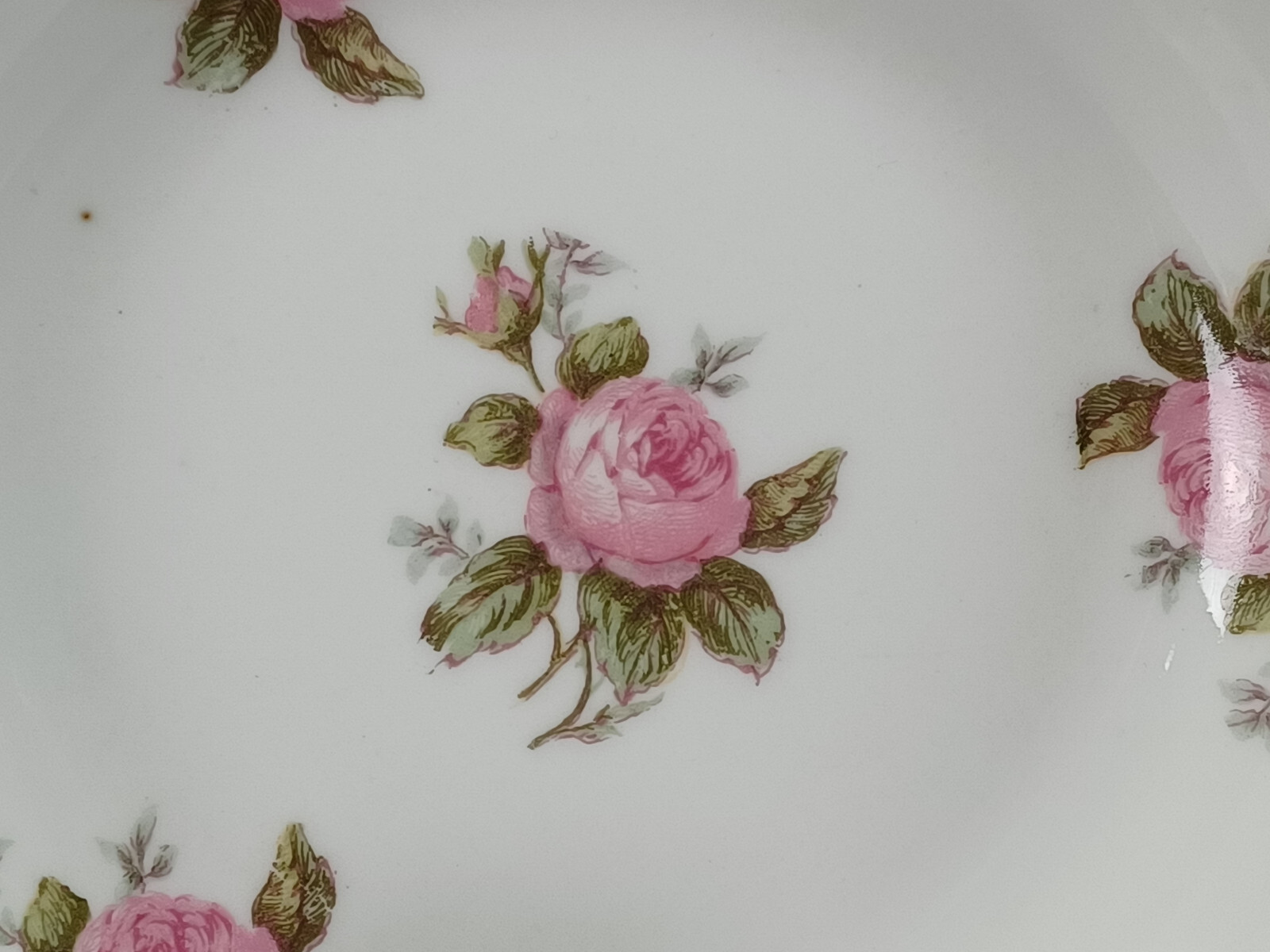 Set of 6 Limoges Pink Roses & Gold 5 1/8 Inch Dessert Bowls Circa 1900-1941