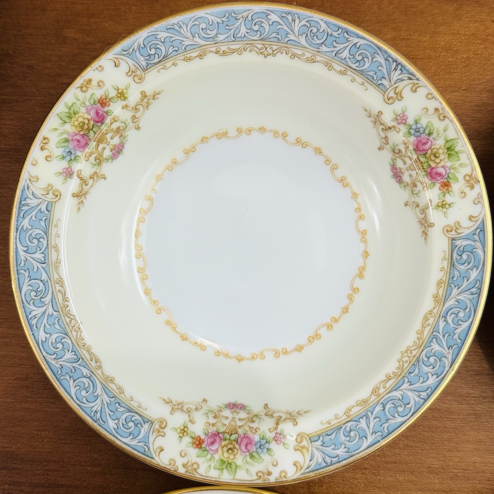 4 Vtg Mismatched China Dessert Bowls Bowl Set Mixed Rose Gold Pink Floral