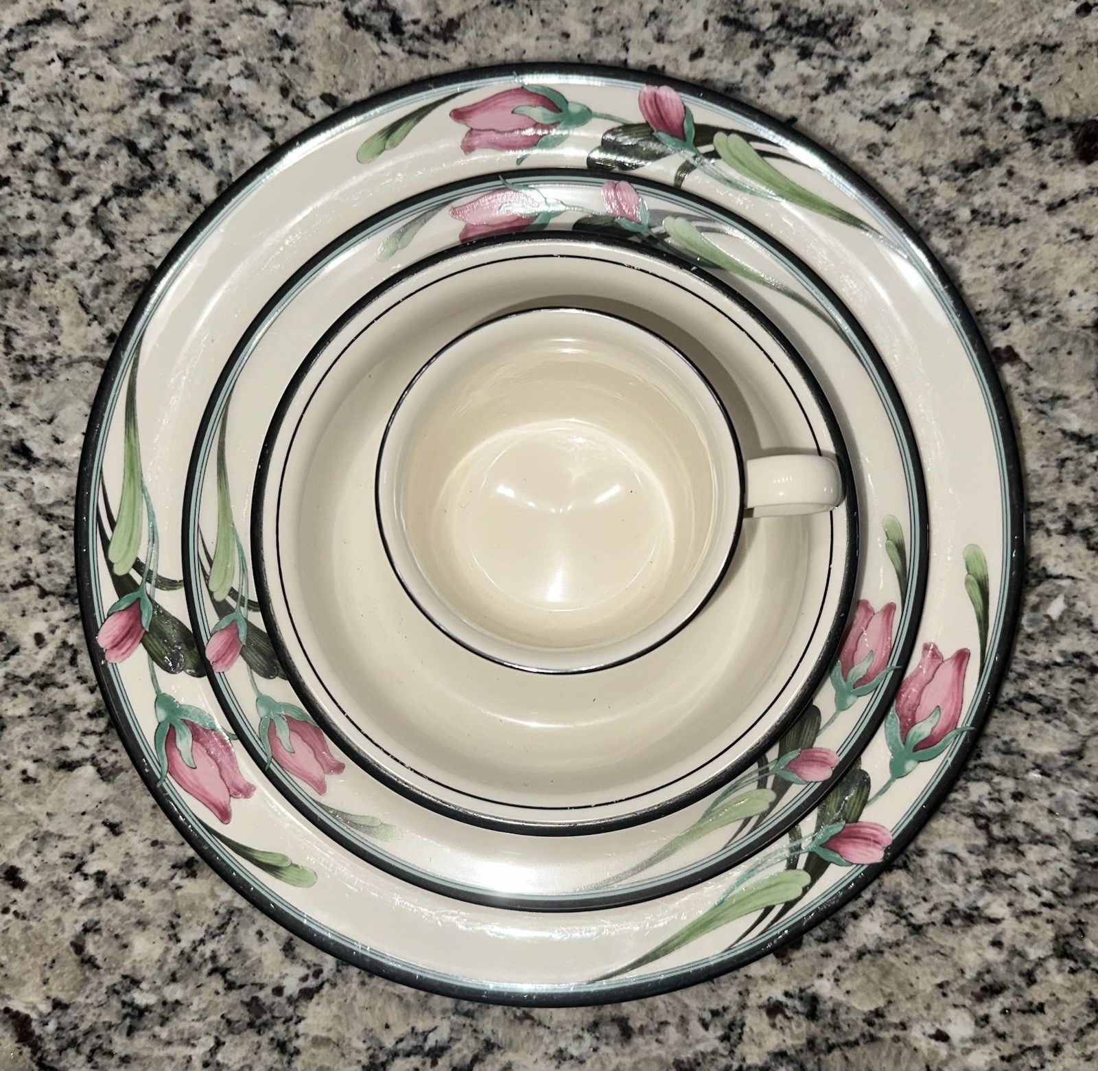 Lenox Chinastone Midnight Blossoms Four Piece Place Setting