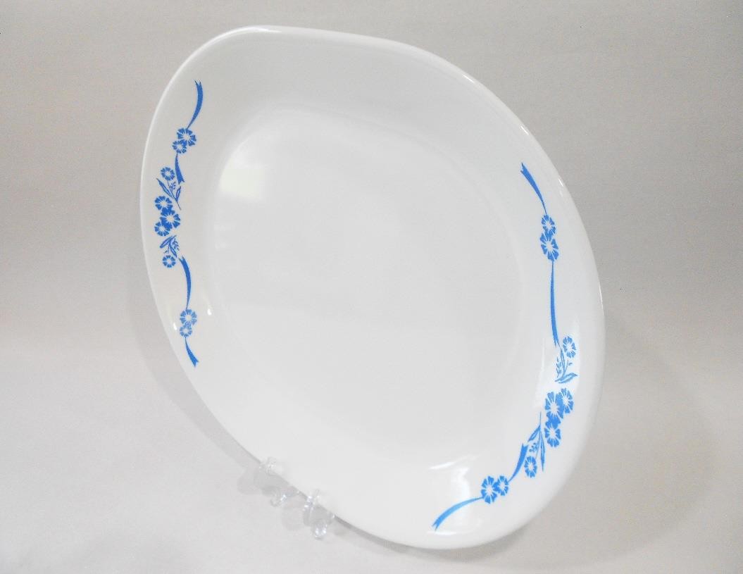 Excellent* ’70’s CORELLE by Corning BLUE CORNFLOWER SERVING PLATTER Chop Plate