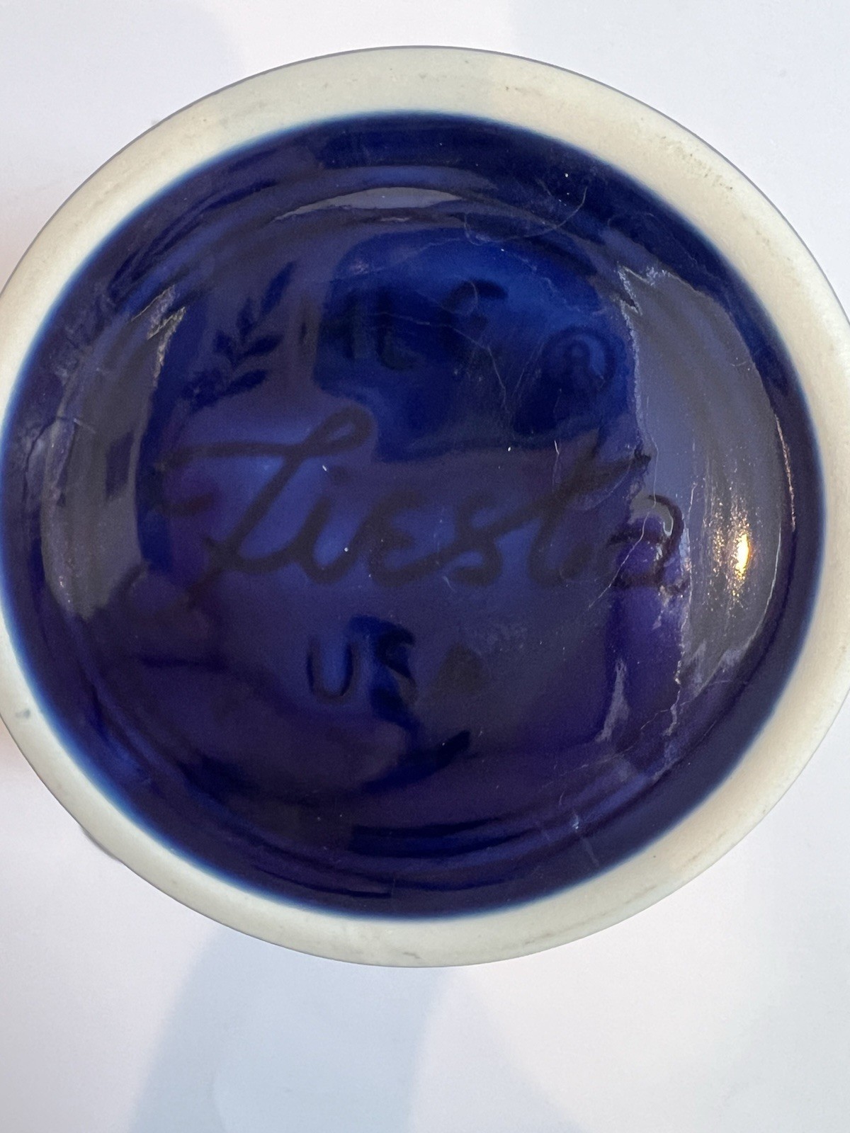 Fiestaware Coffee Cup Tom & Jerry O-Ring Handle Mug Fiesta Ware Cobalt Blue #105