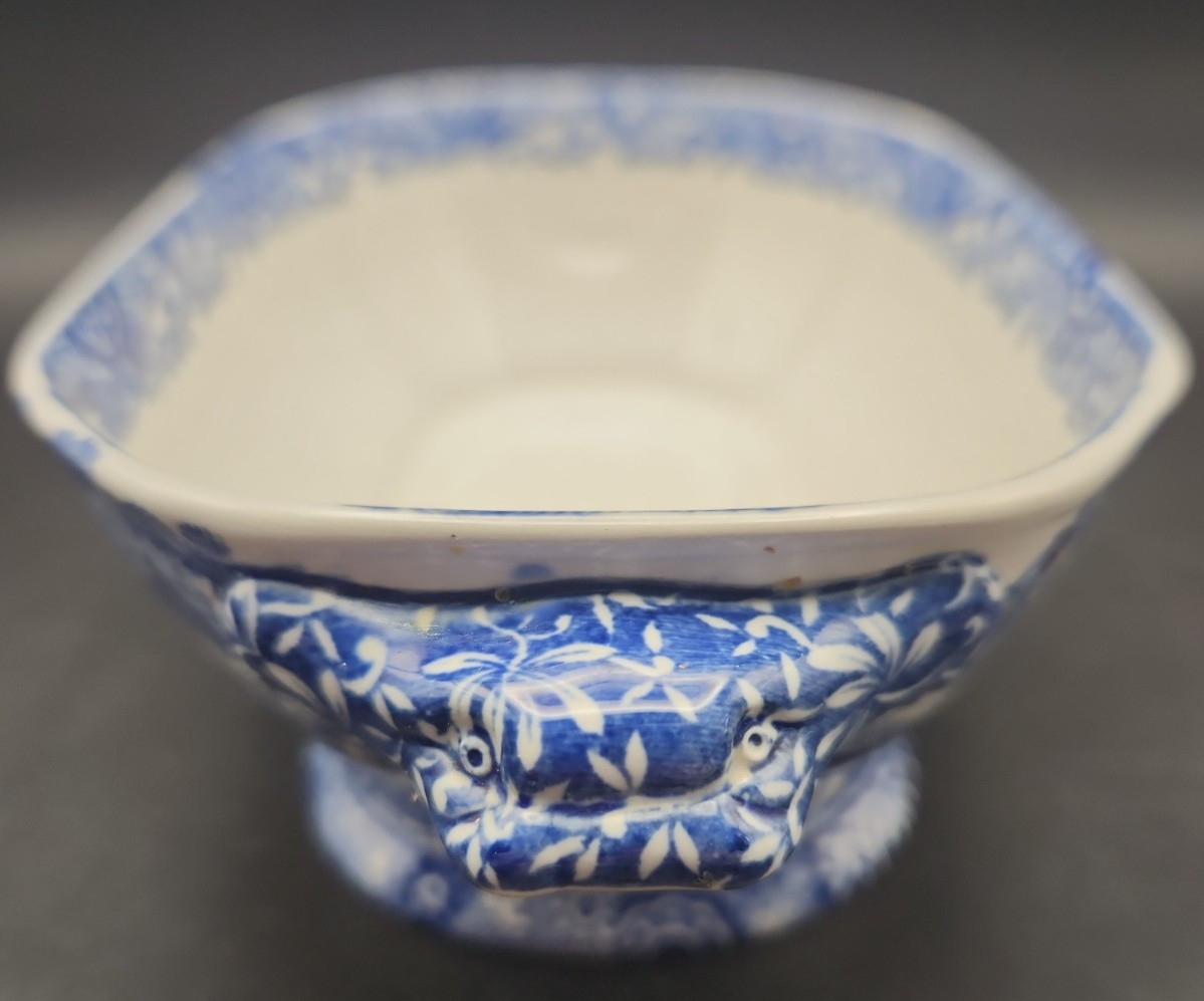Stunning! Copeland Spode Sauce Tureen “Italian” Pattern 4-Piece Set CA 1891-1920