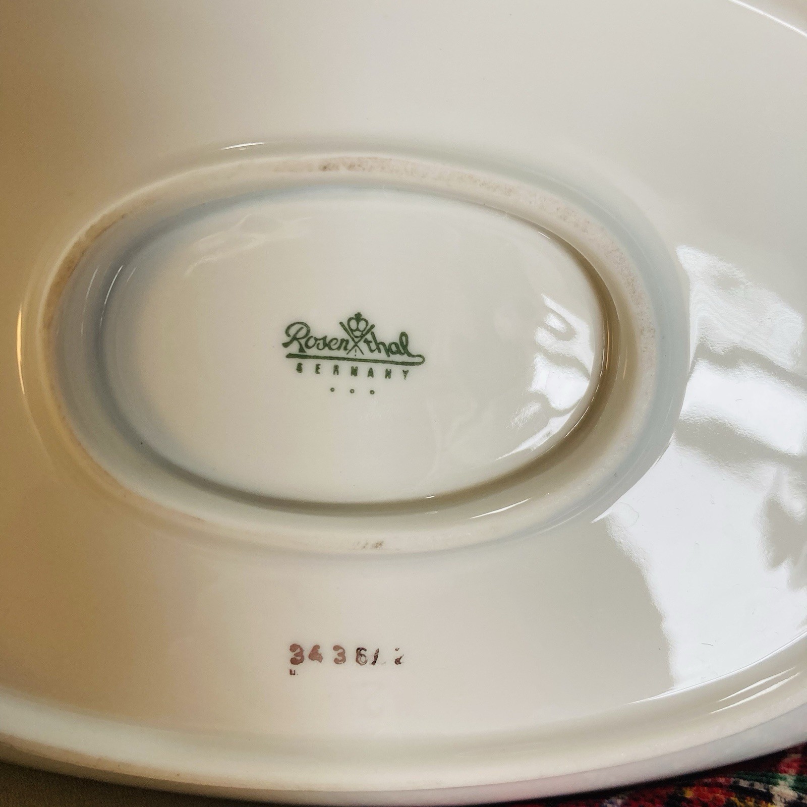 Rosenthal Continental Bettina Platinum Trim Gravy Bowl, Sugar Bowl, Serving Bowl