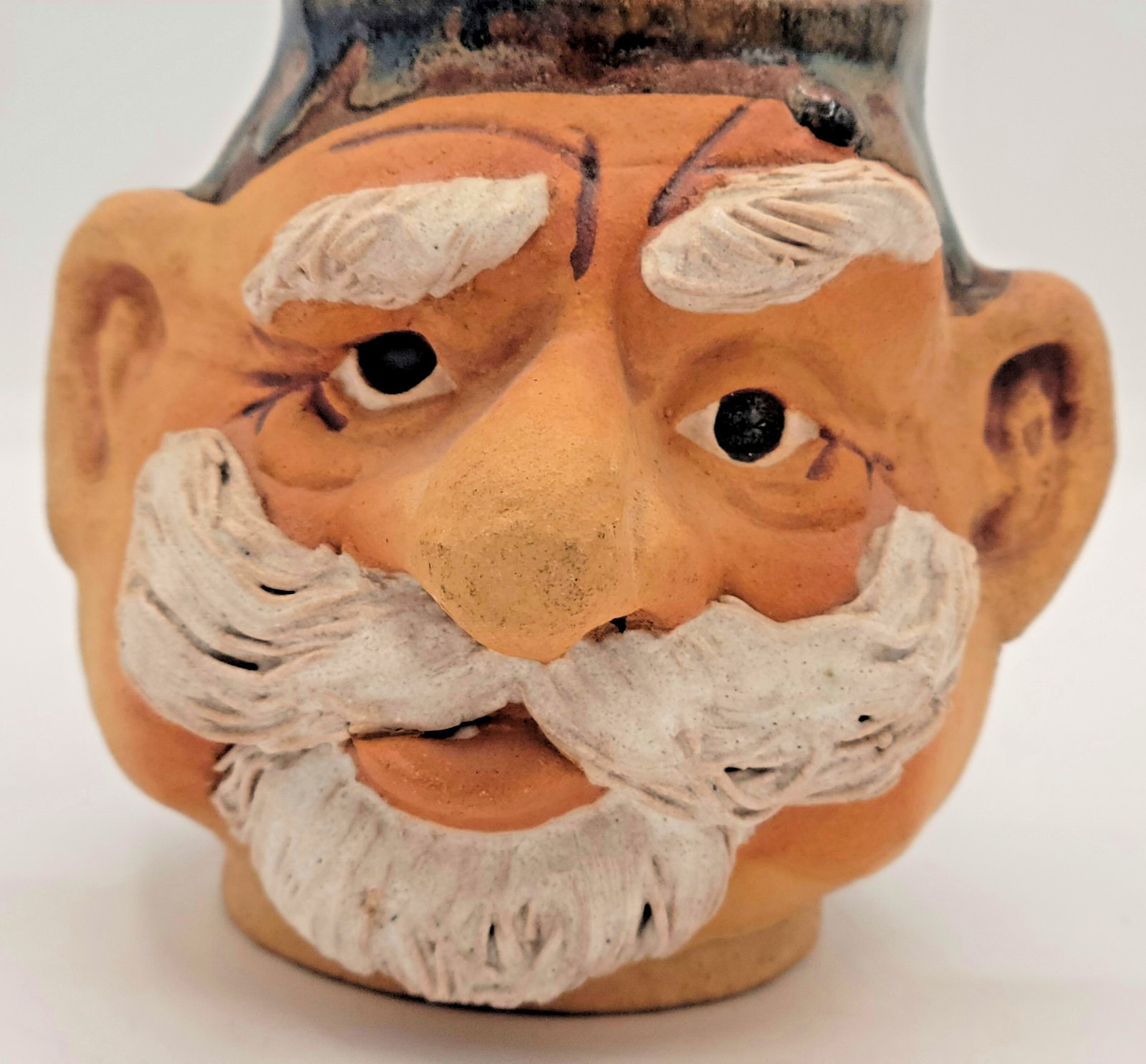 Stoneware Funny Ugly Face Old Man HANDMADE 3D MUG Pottery Art Anthropomorphic