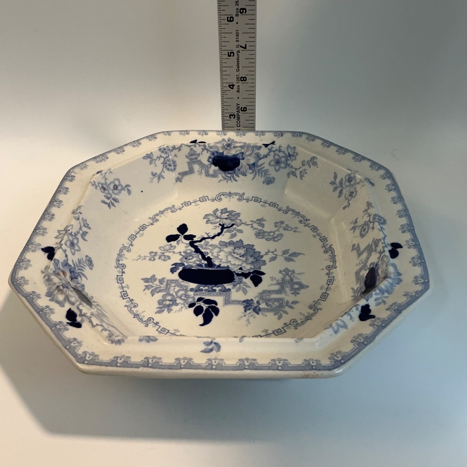 Lovely Antique – Nankin Jar Ironstone Veg. Bowl – Staffordshire, England – 9.5″