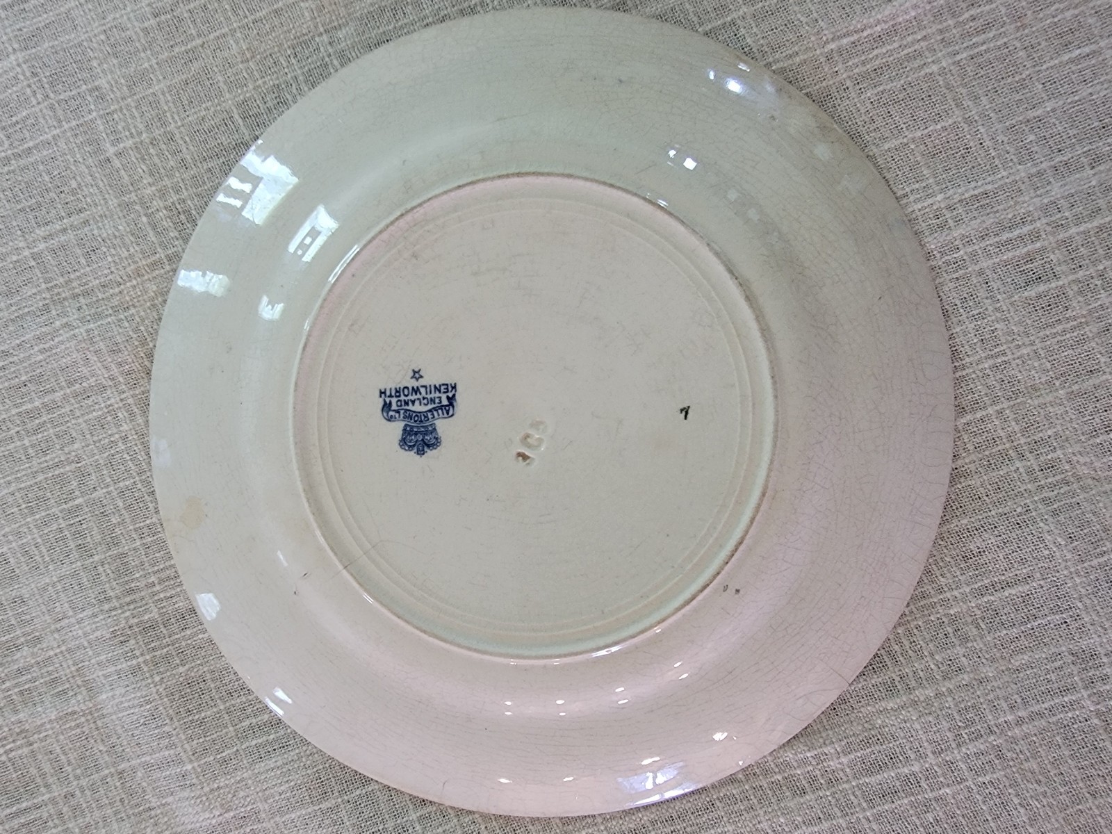 early blue transferware kenilworth Allertons Ltd England