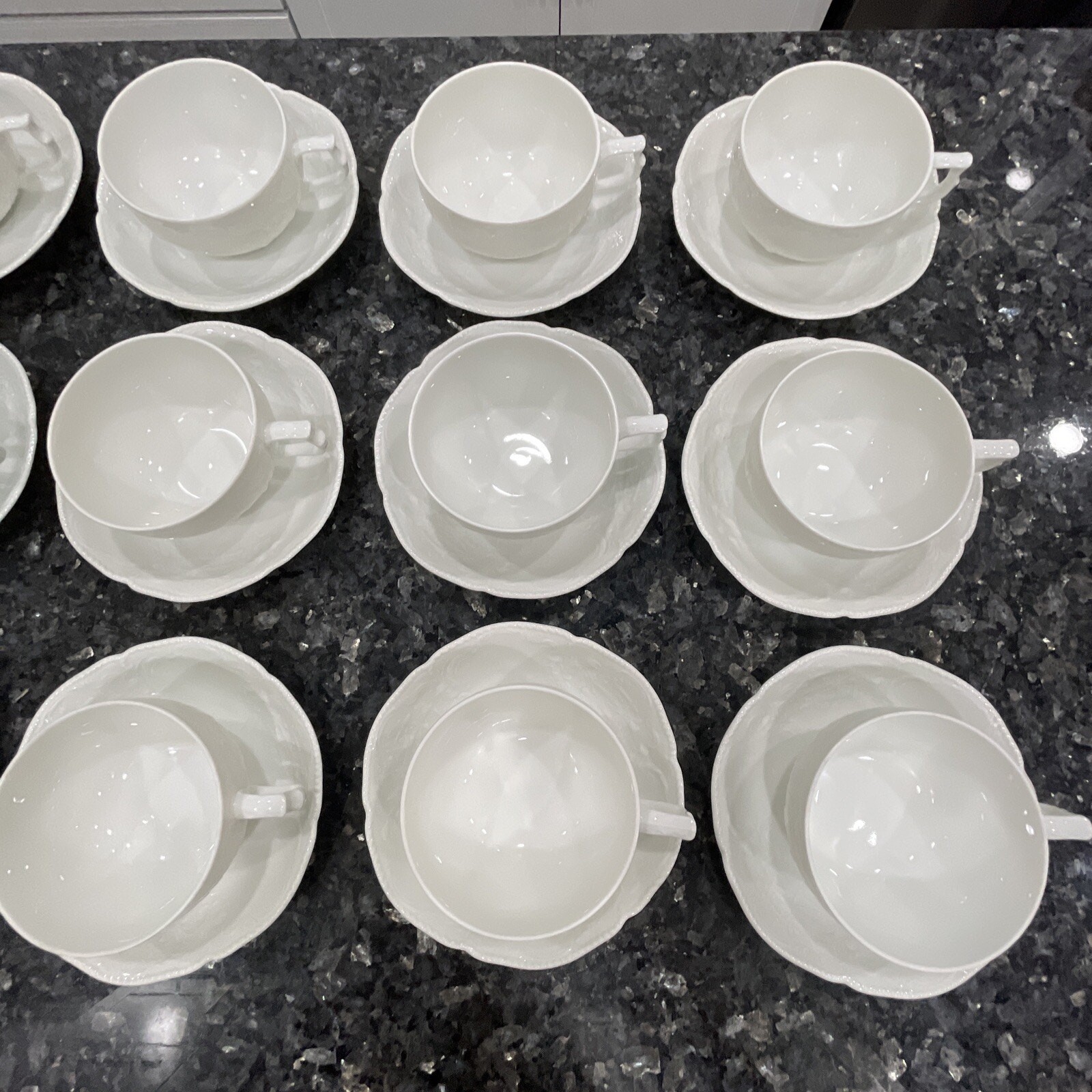 Germany Rosenthal Sanssouci Continental White China Flat Low Cup & Saucer Set