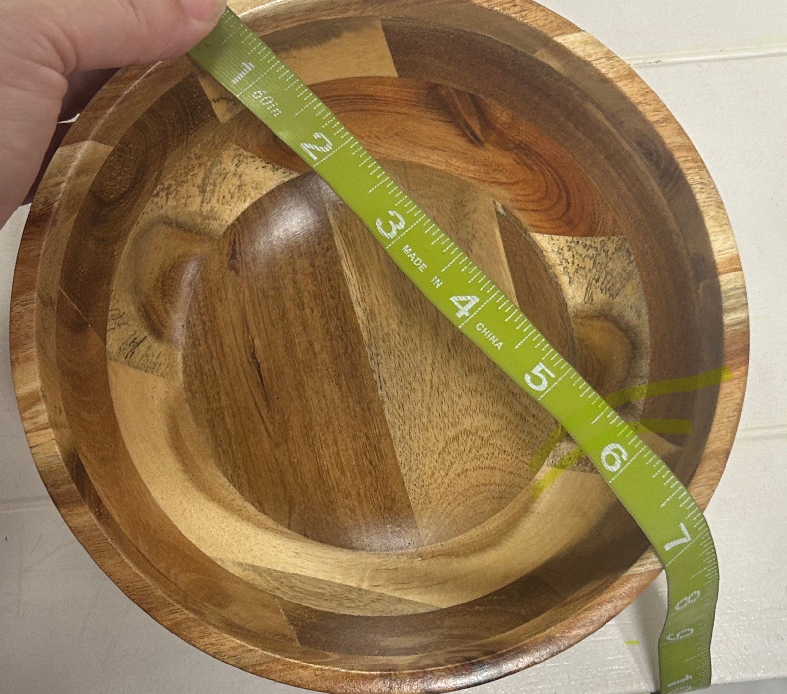 Lipper International Wood Serving Bowl Made In Vietnam 7”