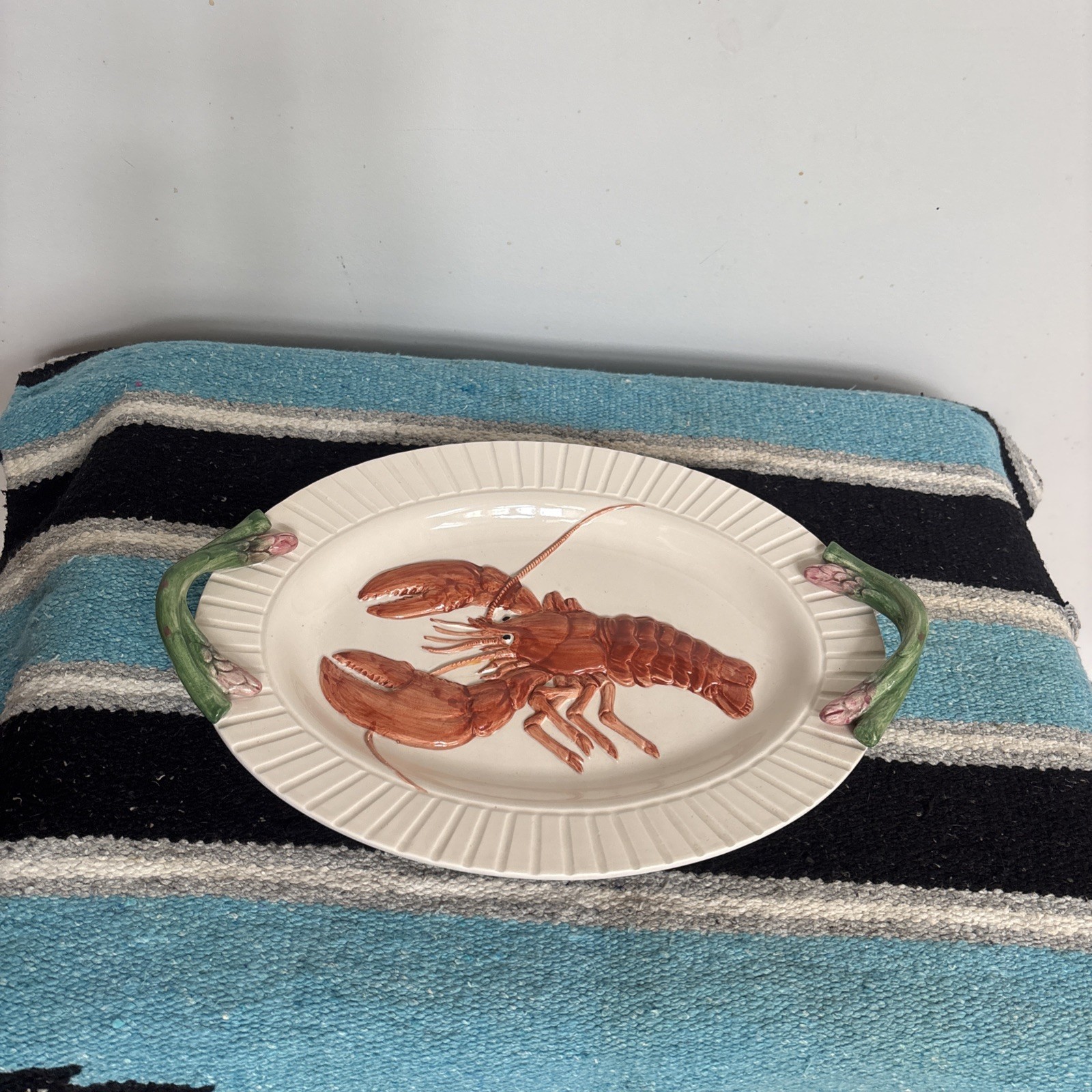 Vtg Fitz Floyd 1992 Fish Market Oval 13.5” Lobster Serving Platter