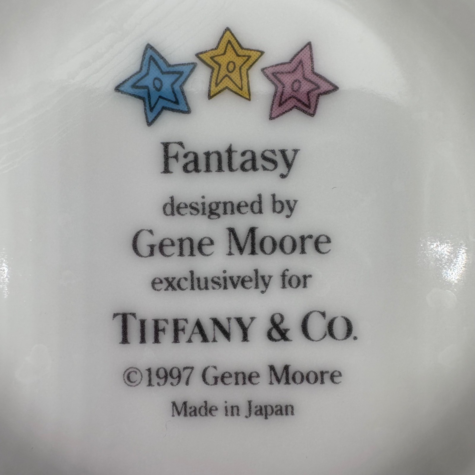 Vintage Tiffany and Co Fantasy Childs Set Cup Plate Gene Moore 1997 Japan Clown