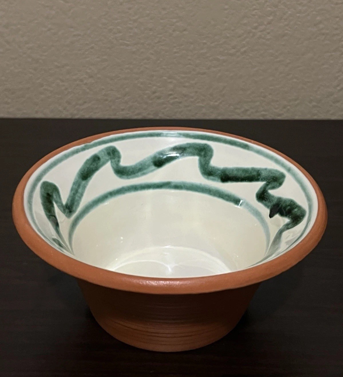 Vintage Redware Terracotta Spanish Art Pottery Bowl