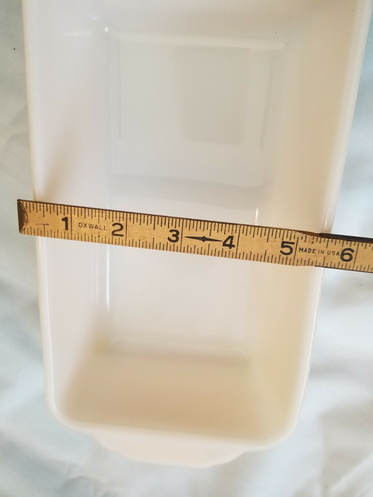 Fire King 1 Qt #409 Peach Lusterware Luster Lustre Loaf Pan iridescent