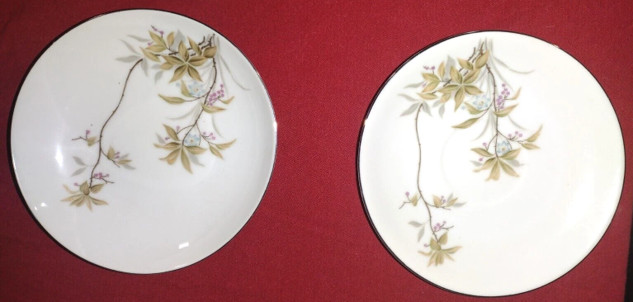 Japanese Harmony House Fine China Federal Platinum Gold Trim Sunny Glade 26 Pc