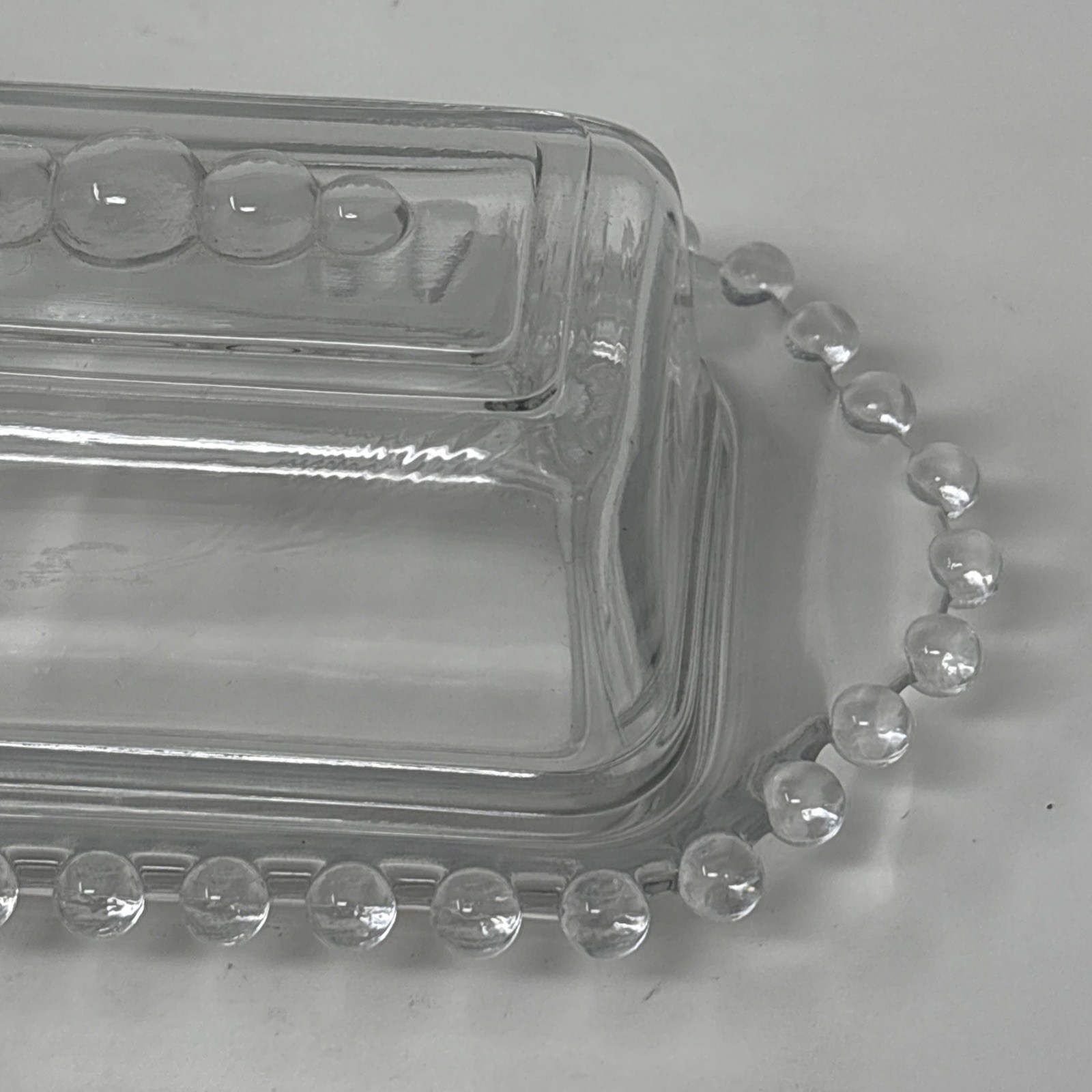 Vintage Imperial Candlewick California Short Butter Dish 6 1/2”