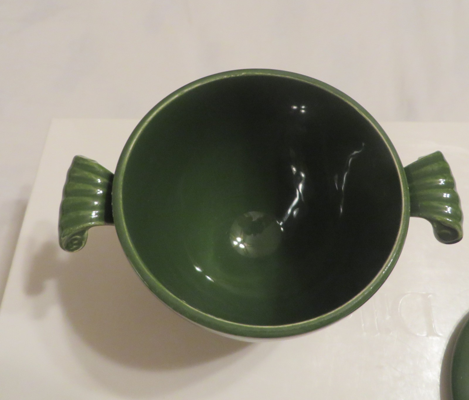 Vintage Fiesta 1950’s *FOREST/DARK GREEN* Sugar Bowl w/Lid & Creamer