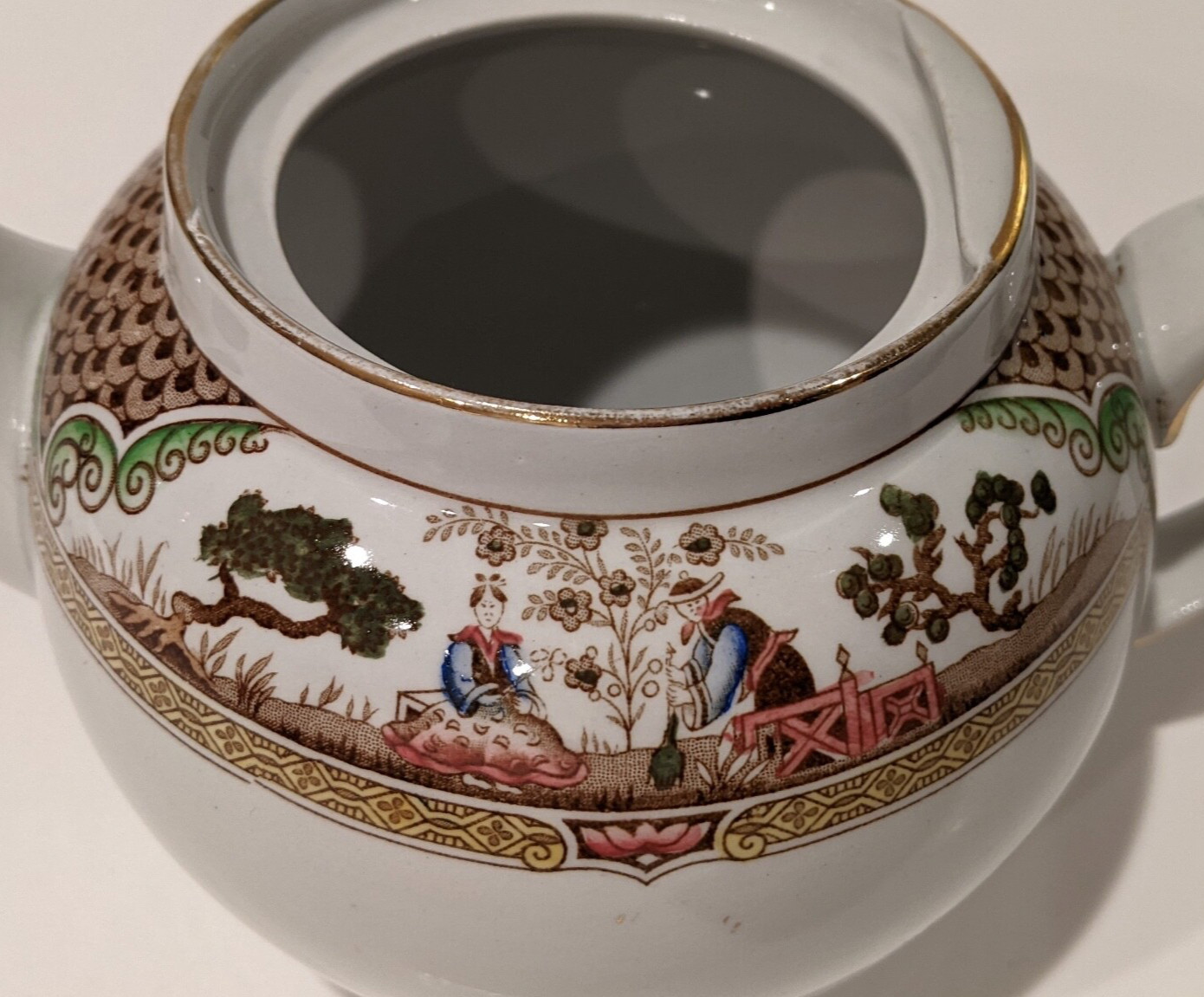 Vintage/Antique 1920’s Adderley’s Nankin Teapot, Tea Pot Porcelain, Signed 32 oz