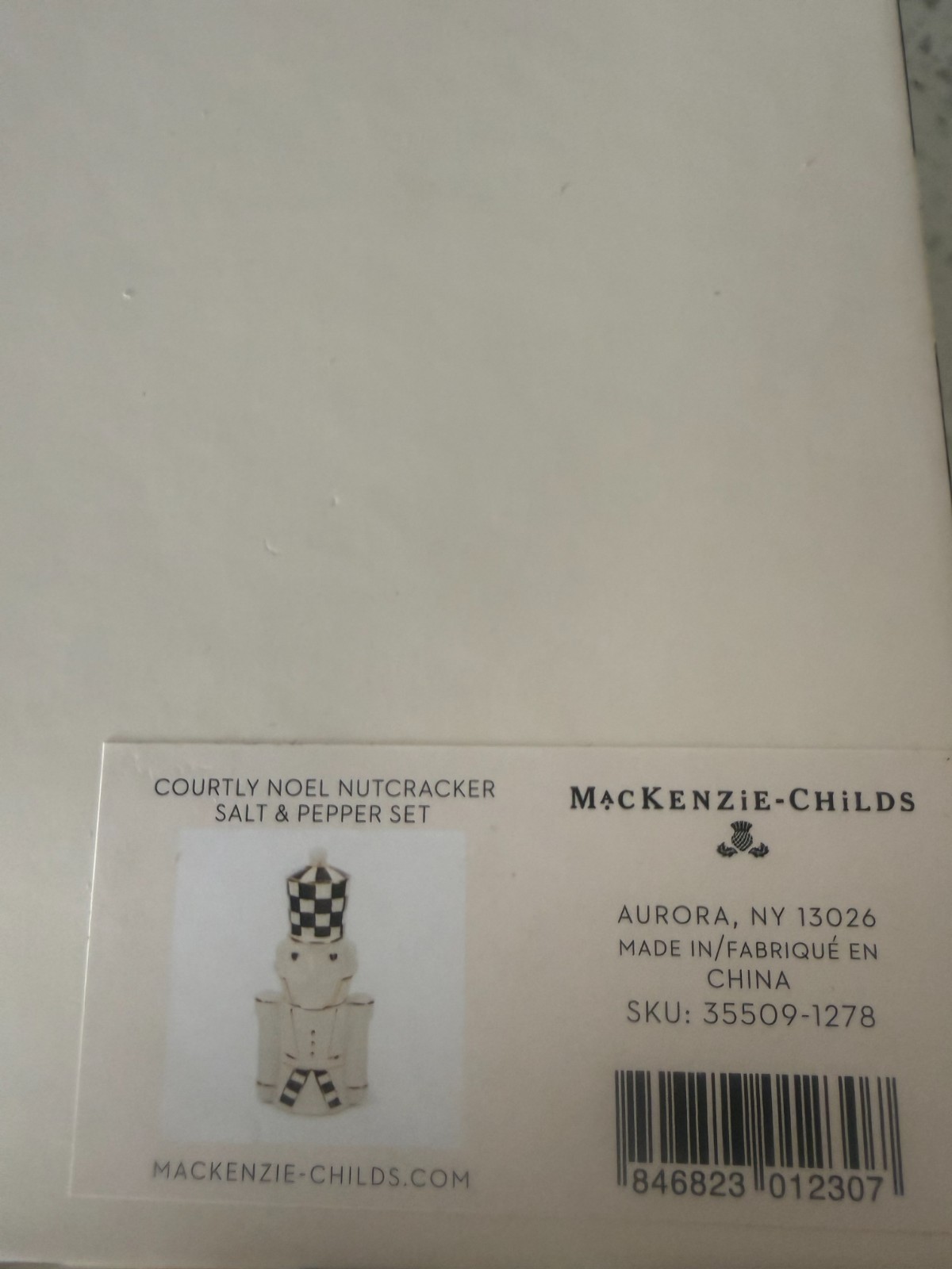MacKenzie Childs Courtly Noel Nutcracker Salt & Pepper Set