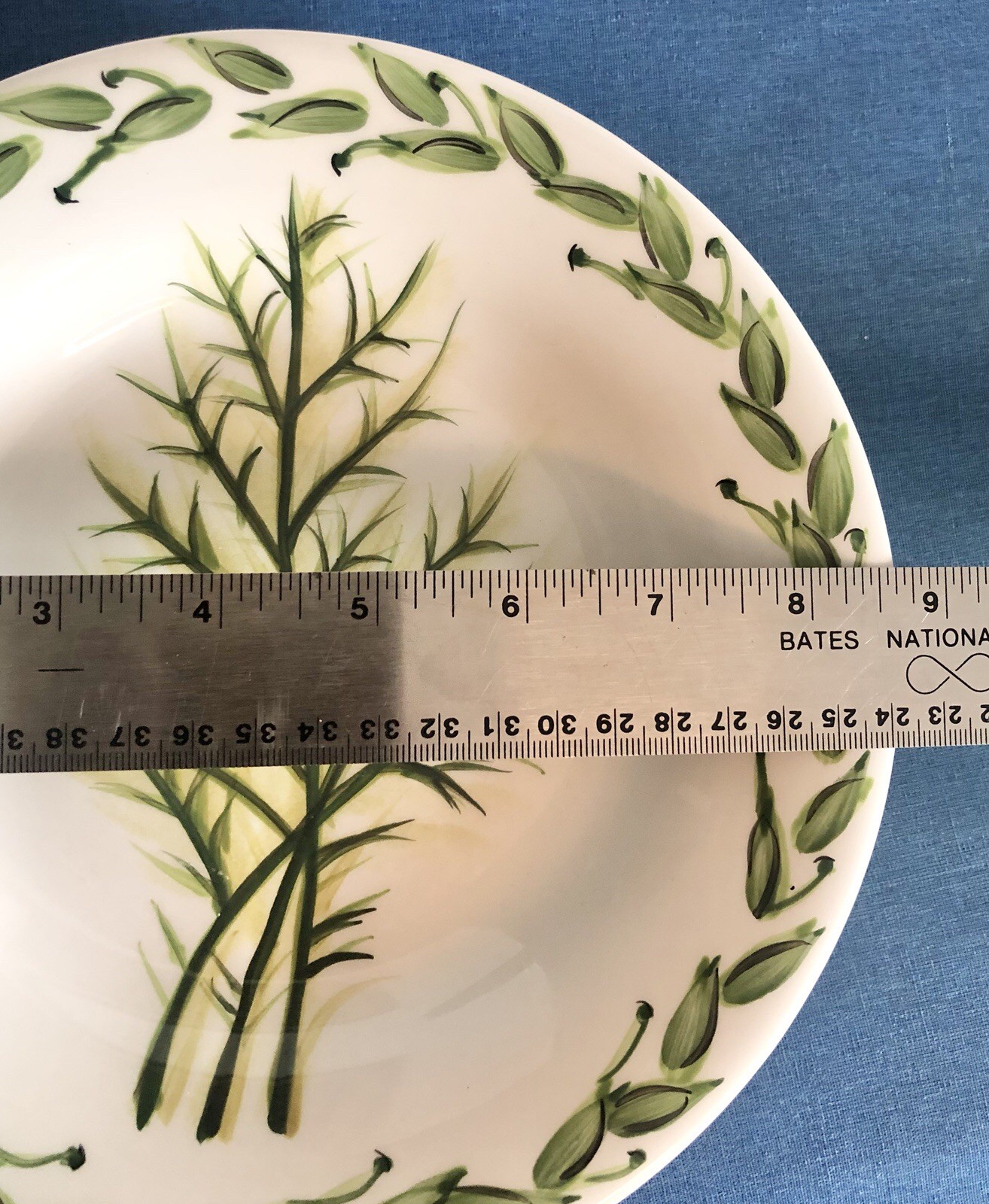 3-Piece Botanical Herbs Plate Set By Tabletops Unlimited Featuring Herb Designs