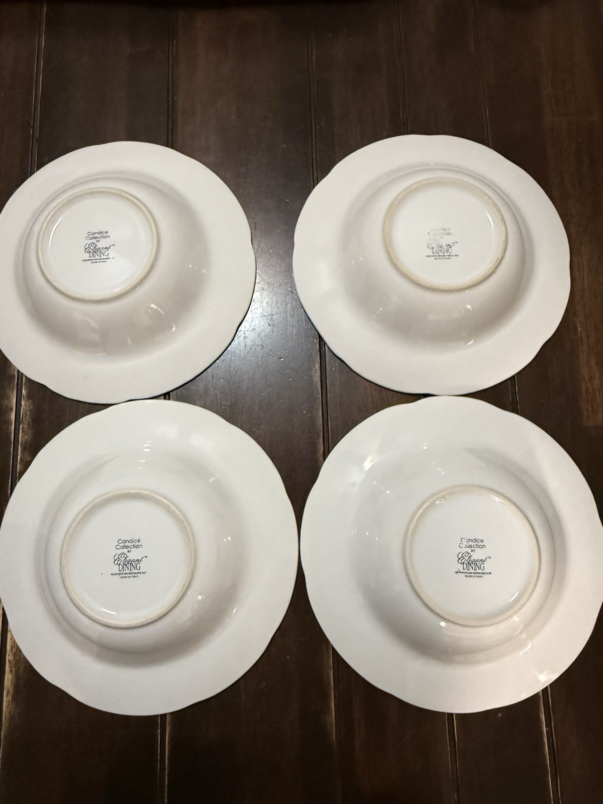 Candice Collection By Elegant Dining White Bowls Lot Of 4