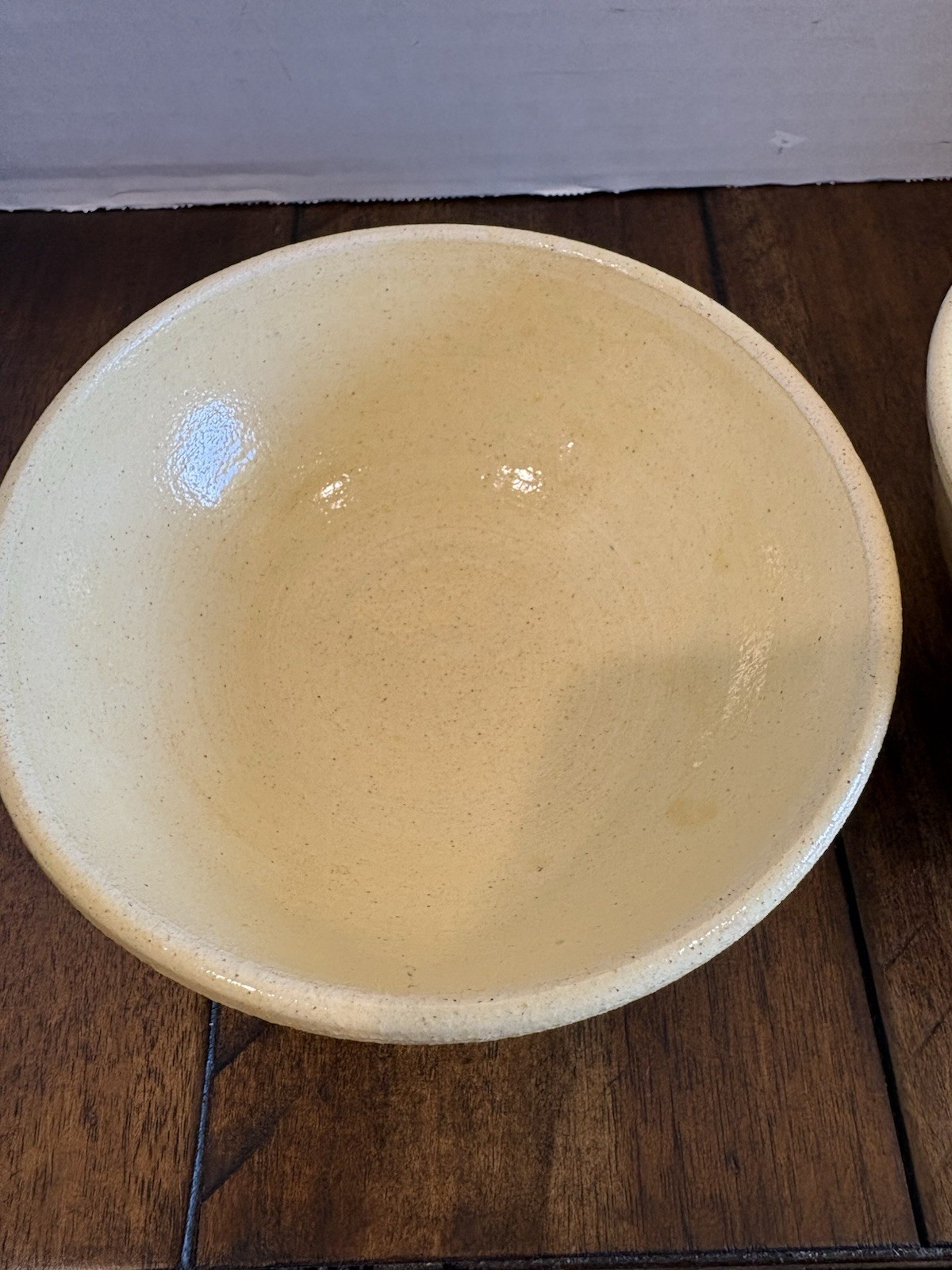 2 Studio Art Pottery Bowls Yellow Signed 1997
