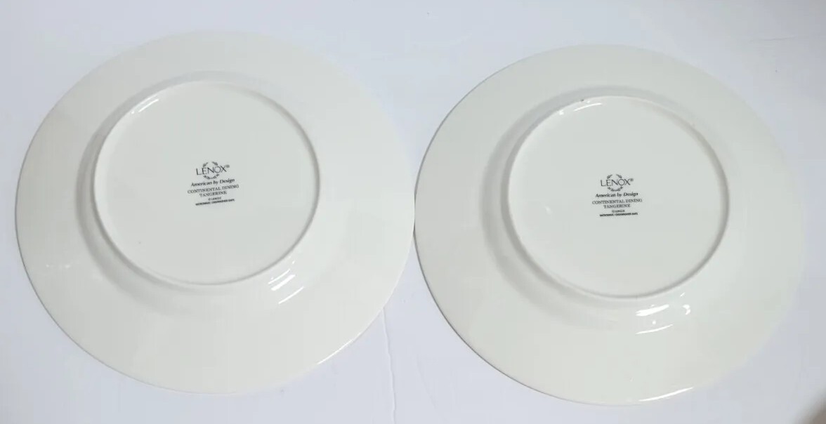 Lenox Continental Dining Tangerine Salad Plates Set of 2
