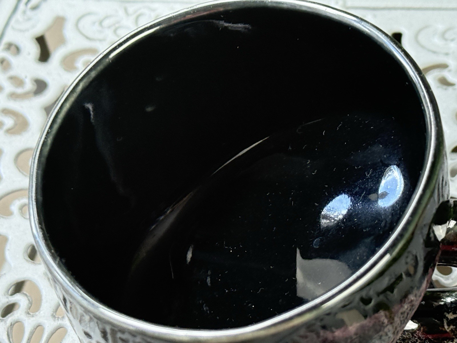 RARE CHARLES NALLE Studio Art Pottery Mug ABSTRACT Contemporary Black&white