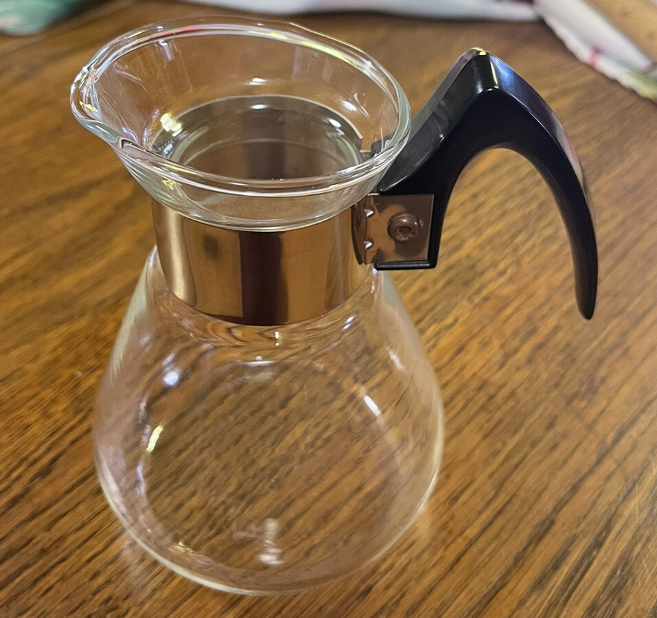 Vintage MCM Corning Ware Small 6 inch Heat Proof Glass Coffee Carafe only