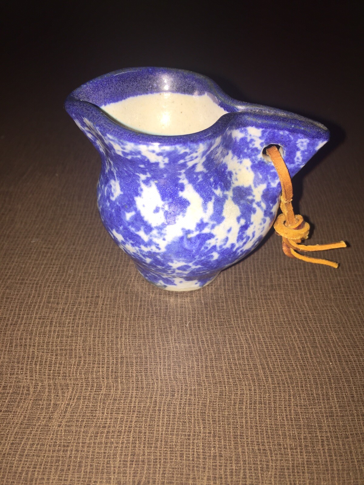Little Blue And White Pottery Hanging Pitcher