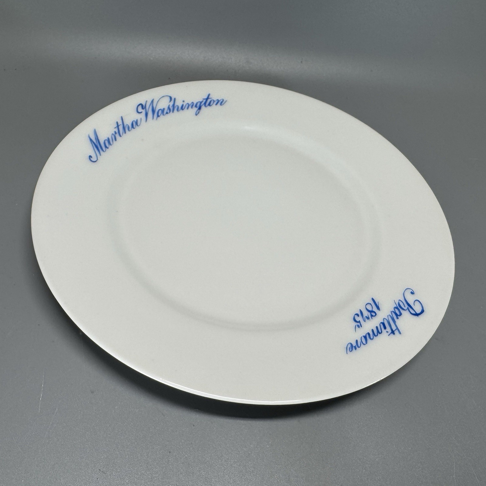 Antique Porcelain Plate MARTHA WASHINGTON Tea Party Baltimore 1875 Maryland DAR