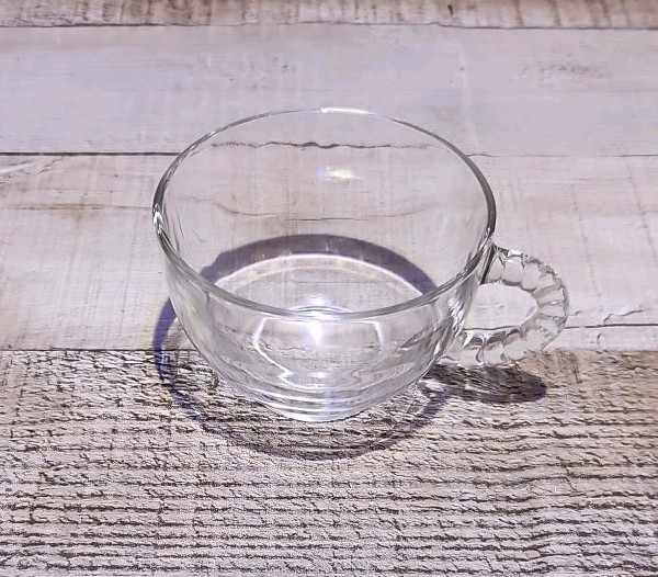 Set Of 4 Vintage Homestead Snack Plates & Cups Federal Glass In Original Box