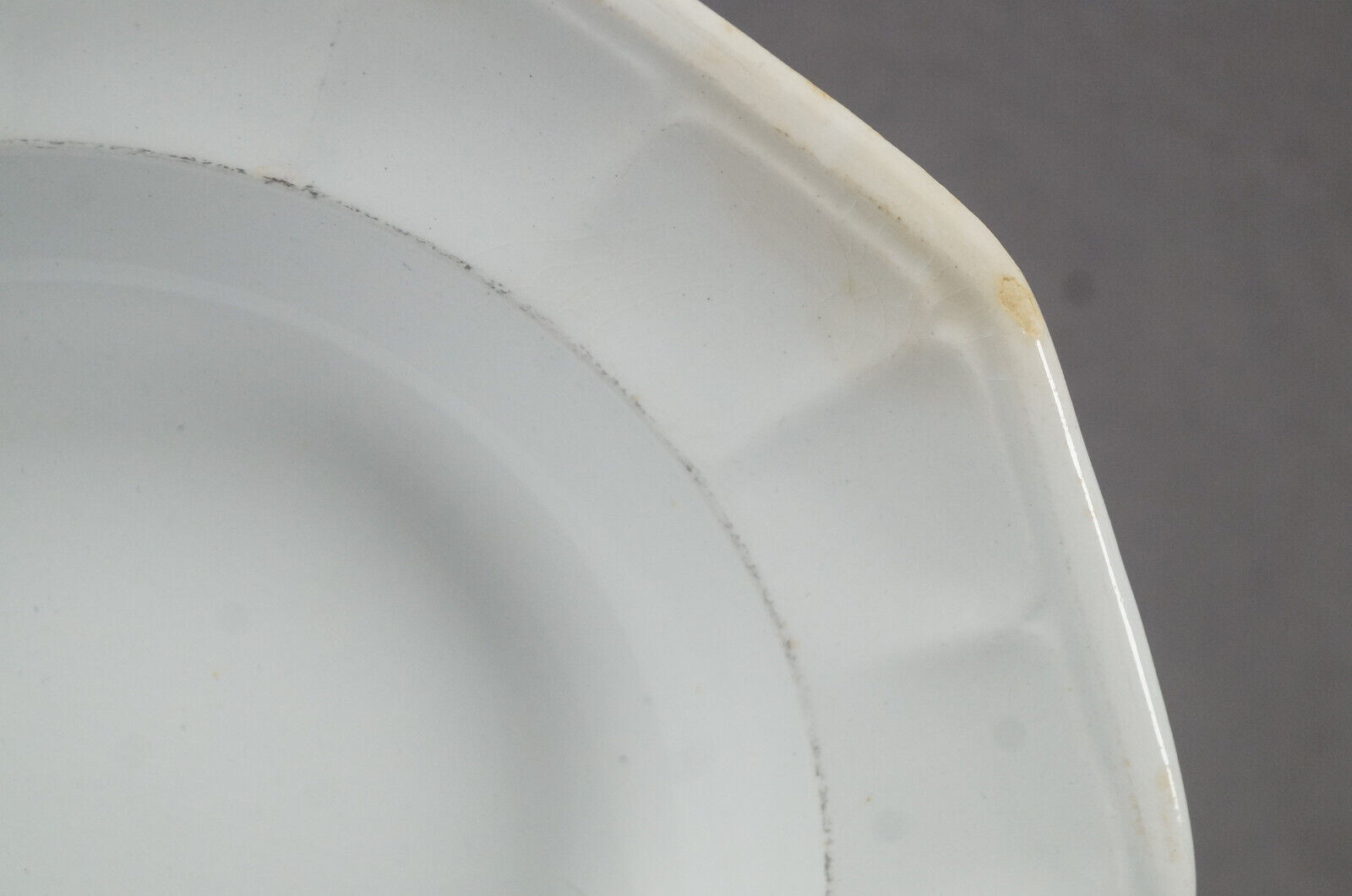 Jacob Furnival Gothic Victorian White Ironstone Deep Plate Circa 1845 – 1870