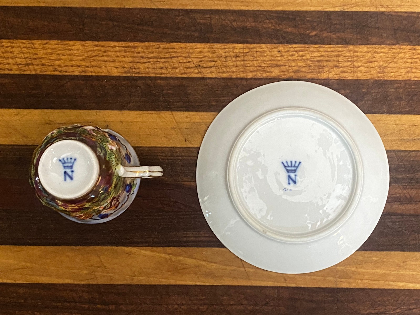 Antique Capodimonte Cup and Saucer